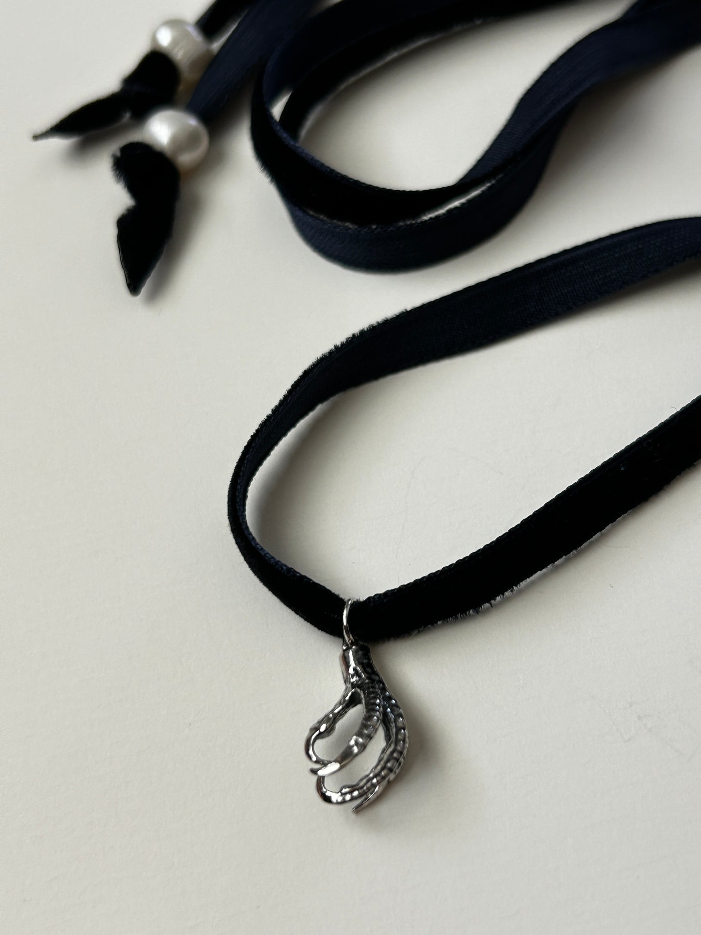 Romantic Baubles: Raptor Claw Velvet Choker