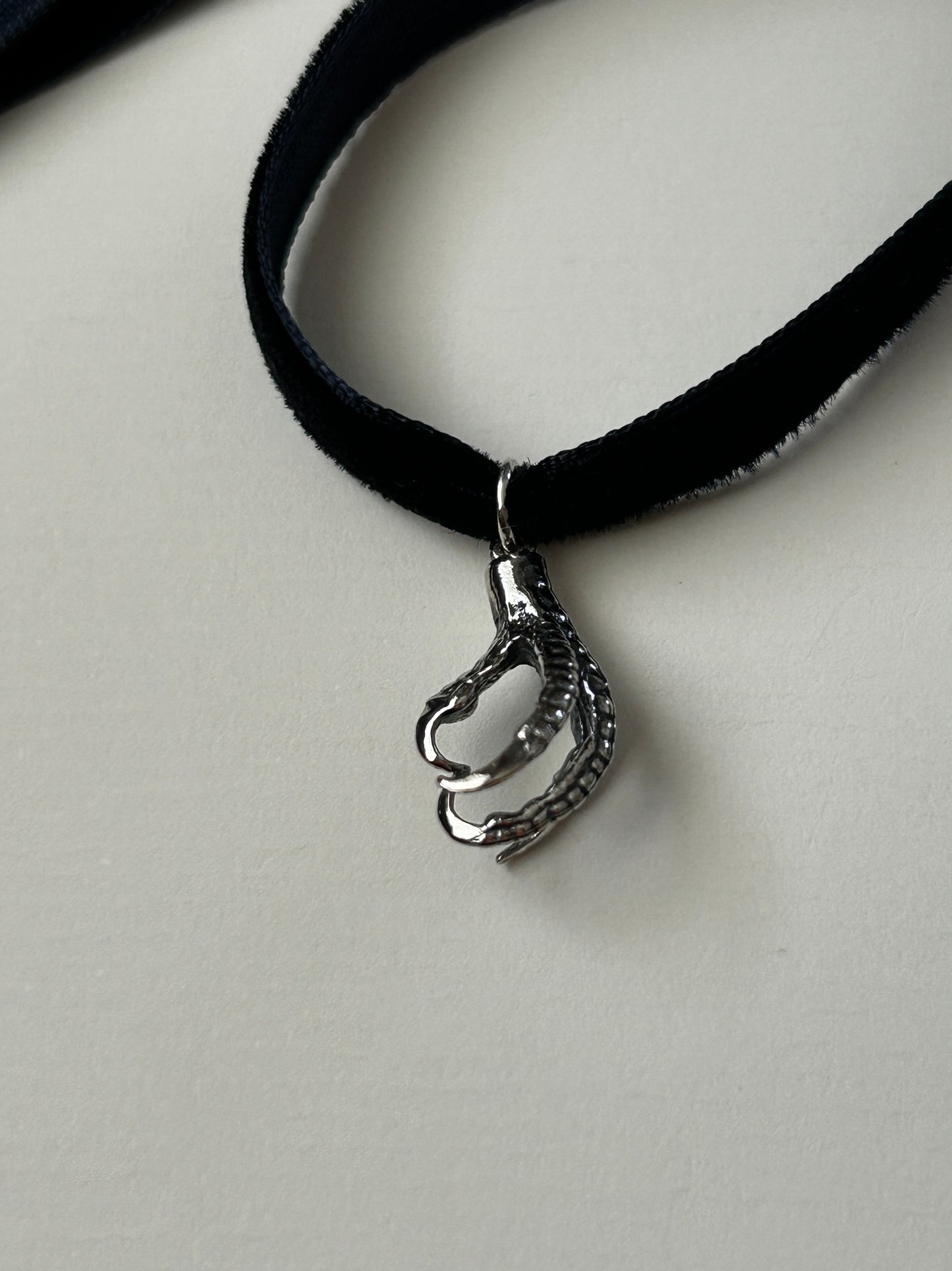 Romantic Baubles: Raptor Claw Velvet Choker