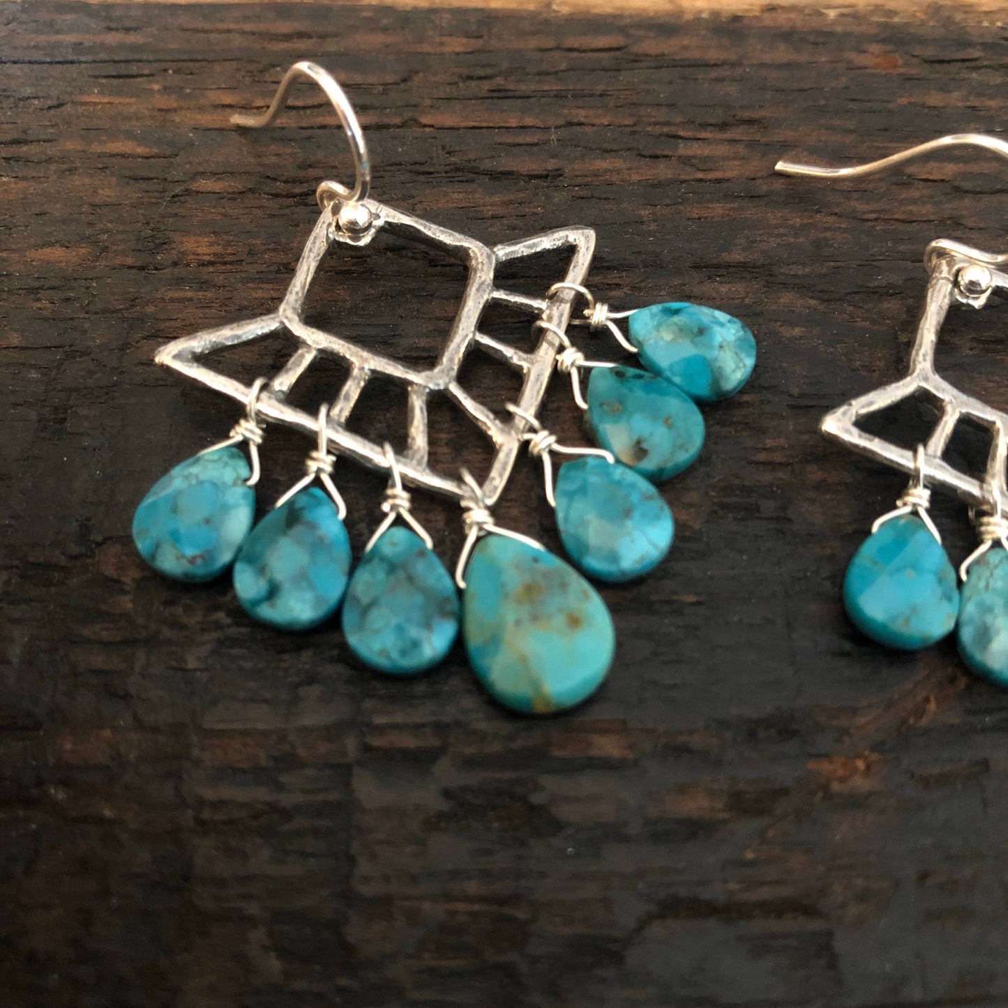 Turquoise Elegance Chandelier Earrings