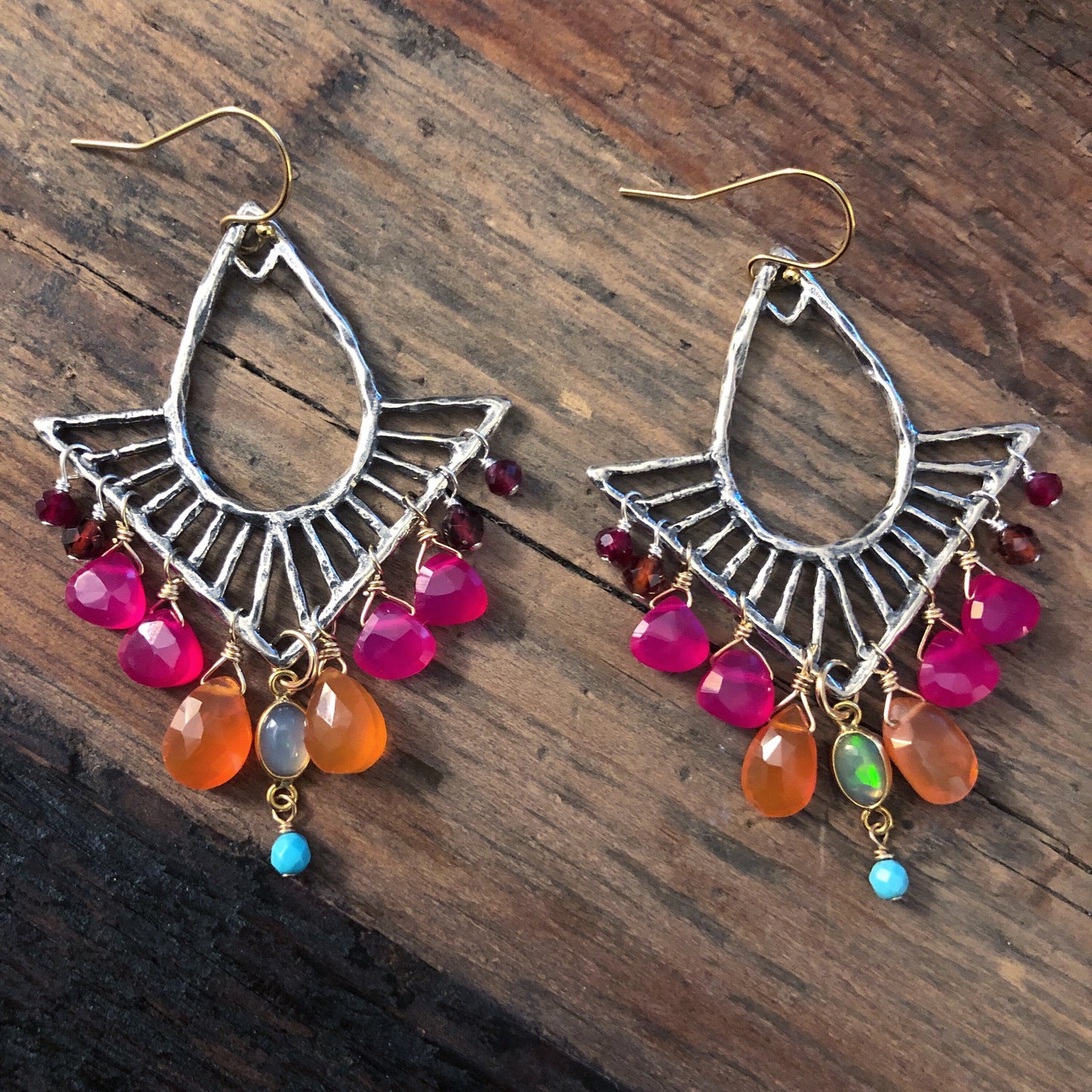 The Rainbow Collection: Sunset Brilliance Chandelier Earrings