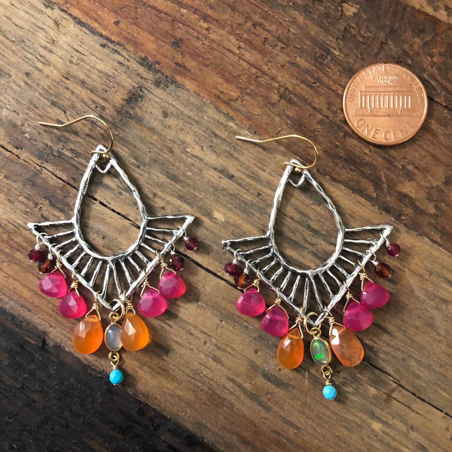 The Rainbow Collection: Sunset Brilliance Chandelier Earrings