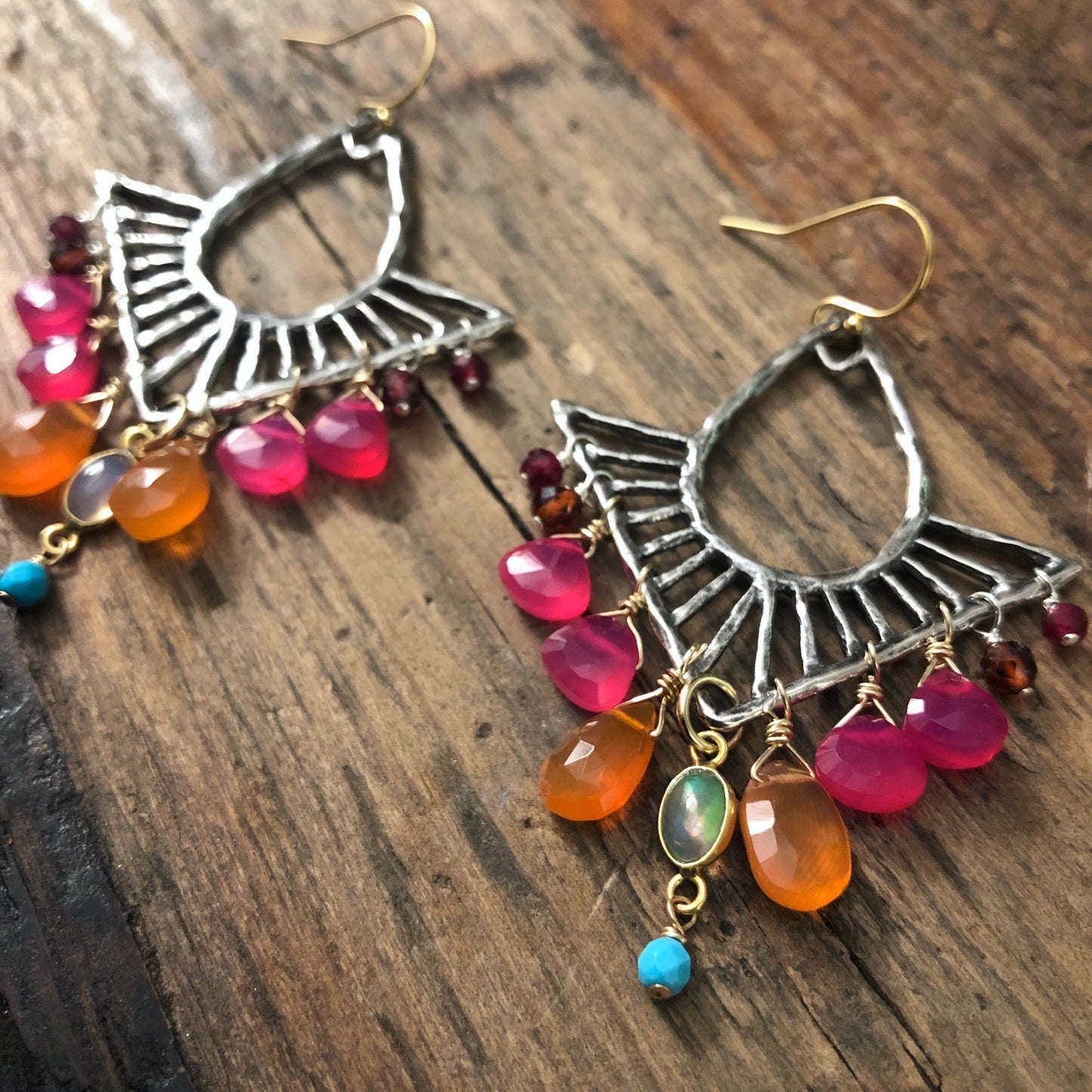 The Rainbow Collection: Sunset Brilliance Chandelier Earrings