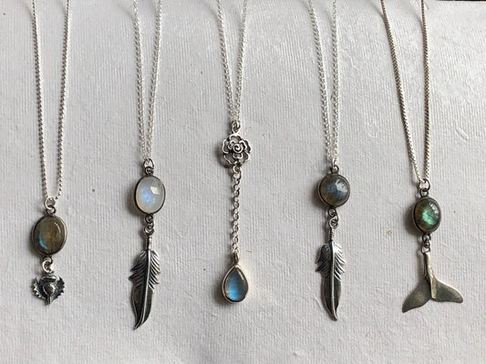 Sterling Silver Gemstone Baubles Necklaces