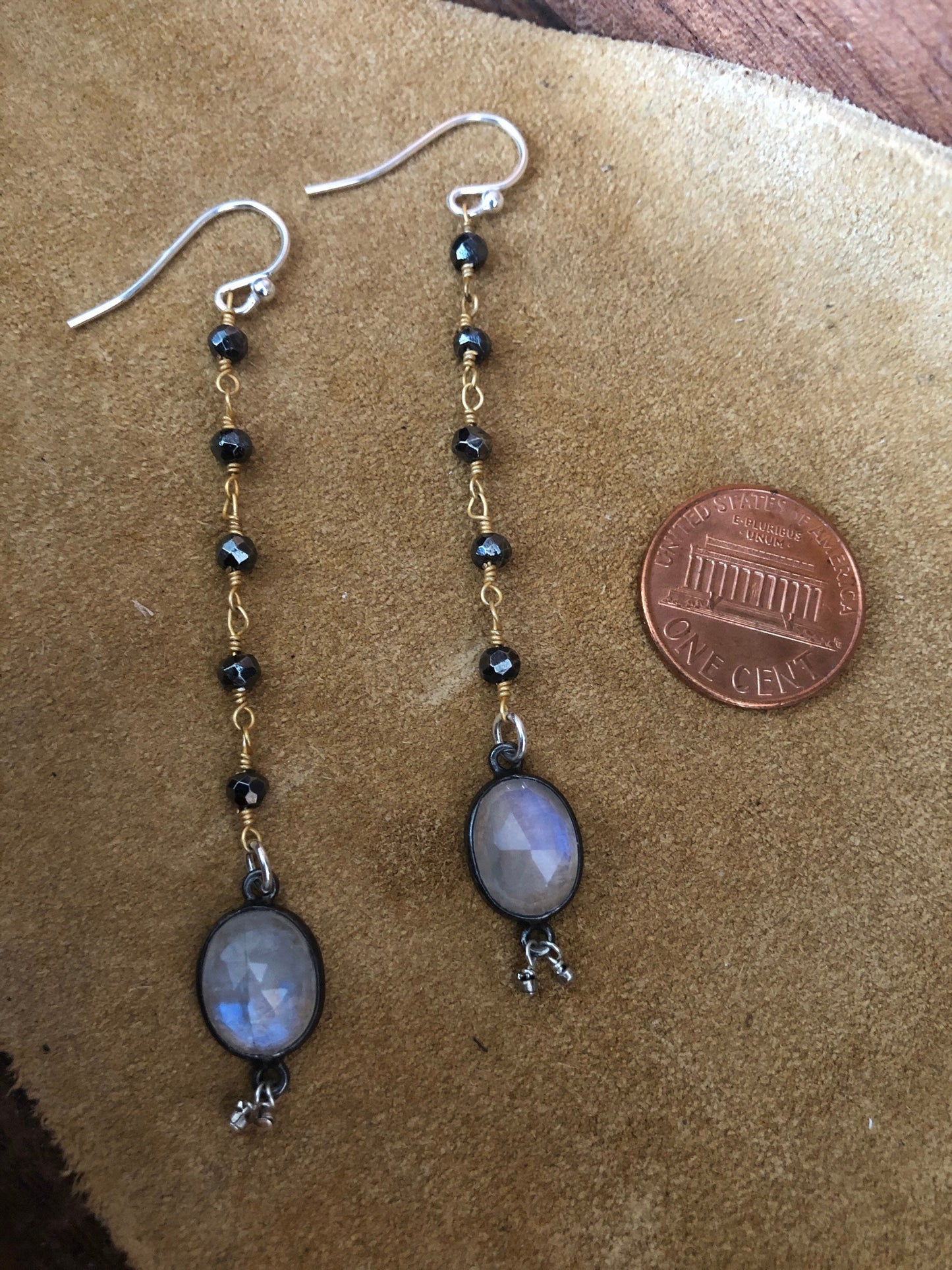 Rainbow Moonstone Glowdrop Earrings