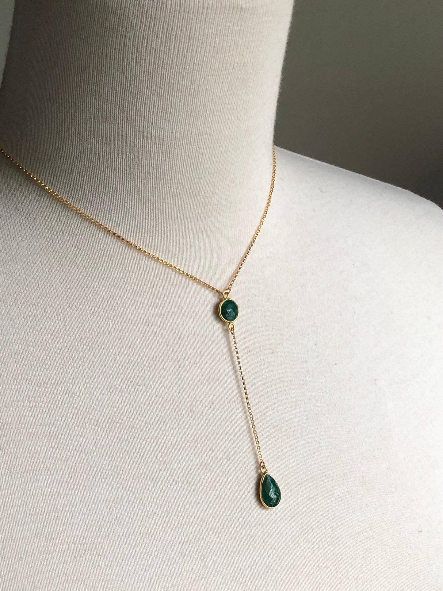 Gold Emerald Baubles Necklaces