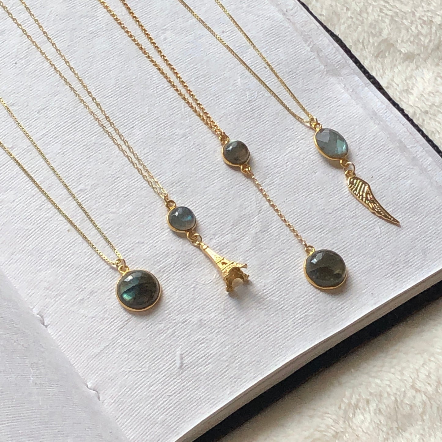 Gold Labradorite Baubles Necklaces