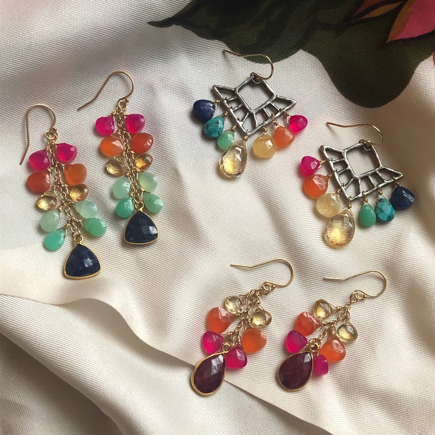 The Rainbow Collection: Rainbow Berry Drop Earrings