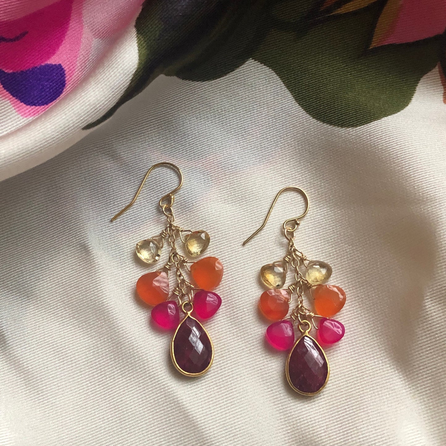 The Rainbow Collection: Rainbow Berry Drop Earrings