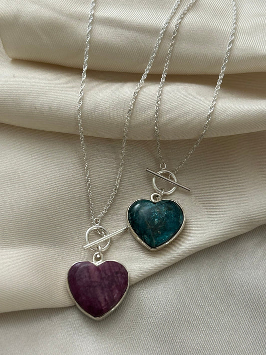 Heart’s Desire Gemstone Toggle Necklace